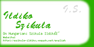 ildiko szikula business card